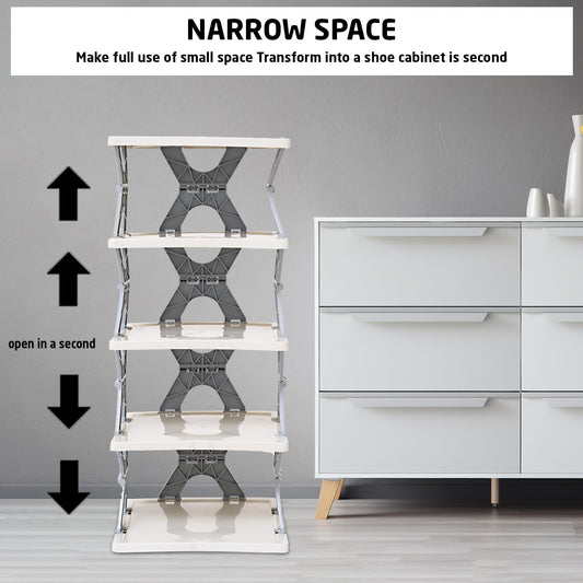 Foldable Space-Saving Shoe Rack for Small Homes (No Drilling Needed)
